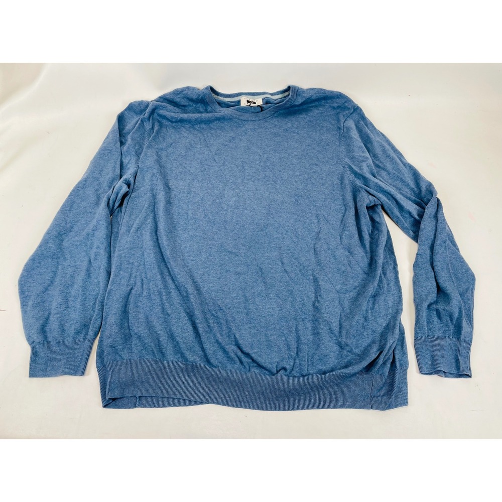 Joseph Abboud Mens 3X Pima Cotton Crewneck Sweater Blue Classic Fit M30639B NEW